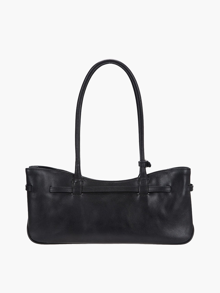 Margesherwood-Grandma used shoulder bag black pull up-dgallerystore