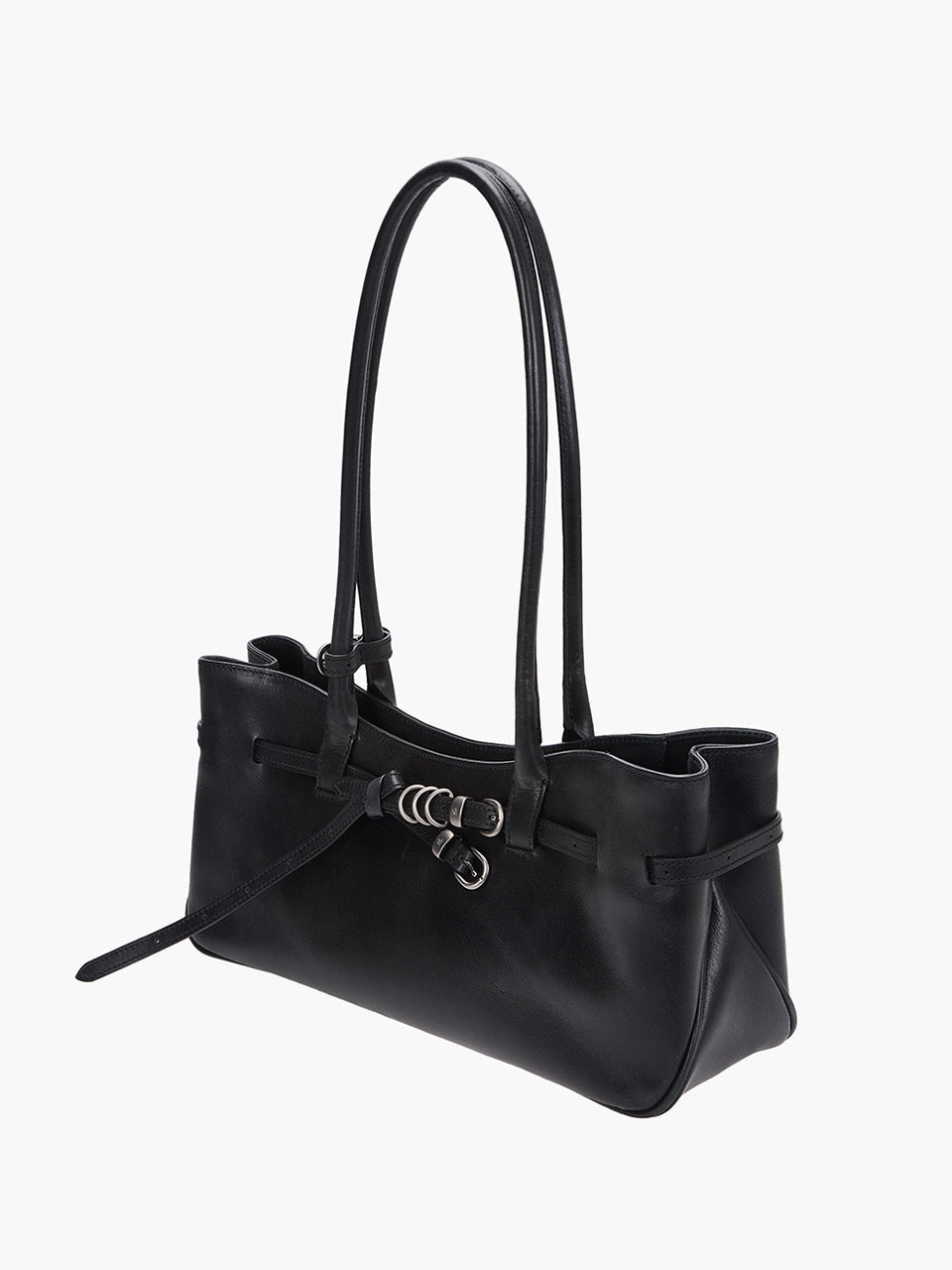 Margesherwood-Grandma used shoulder bag black pull up-dgallerystore