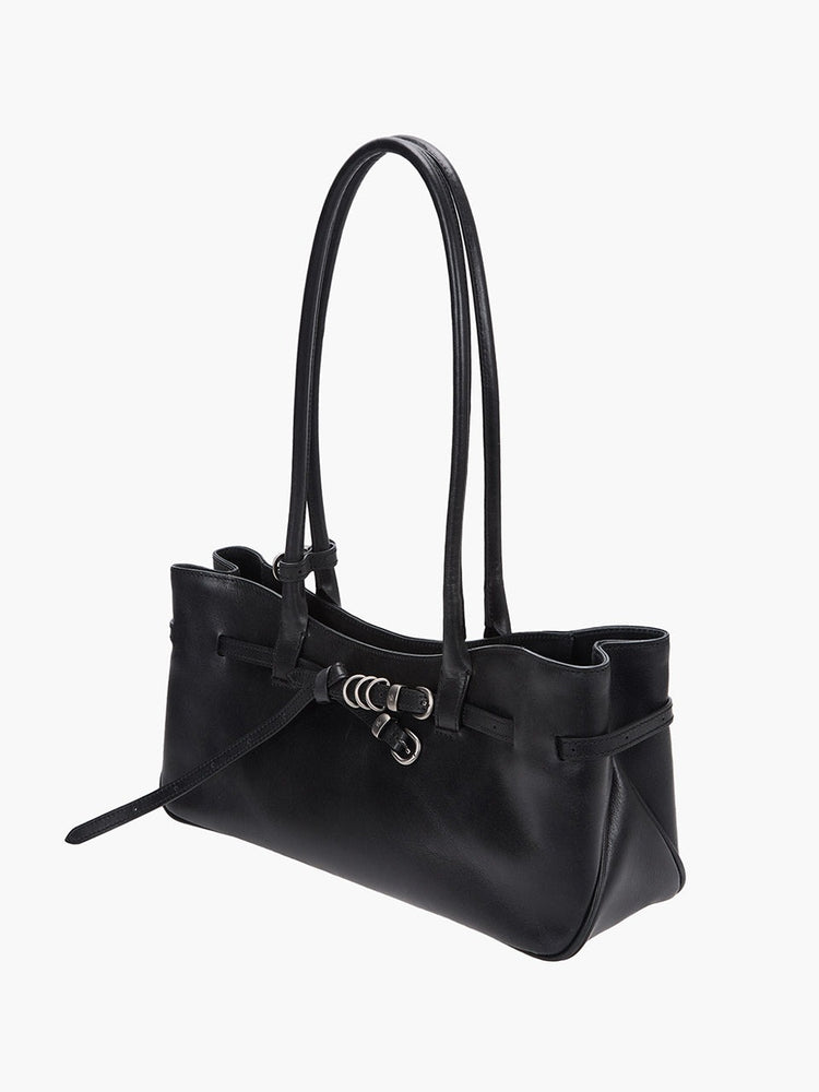 Margesherwood-Grandma used shoulder bag black pull up-dgallerystore