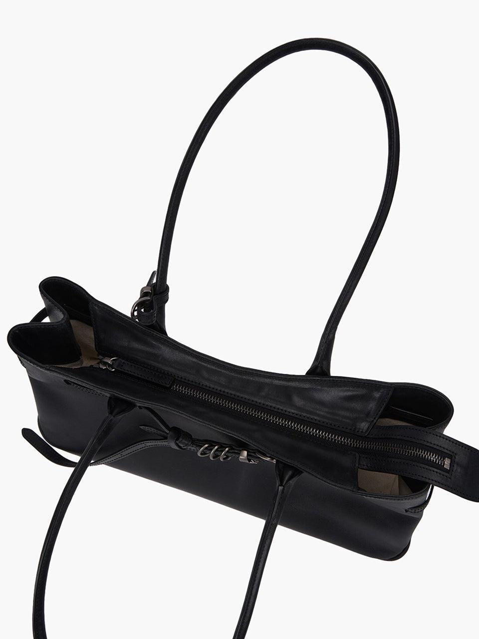 Margesherwood-Grandma used shoulder bag black pull up-dgallerystore
