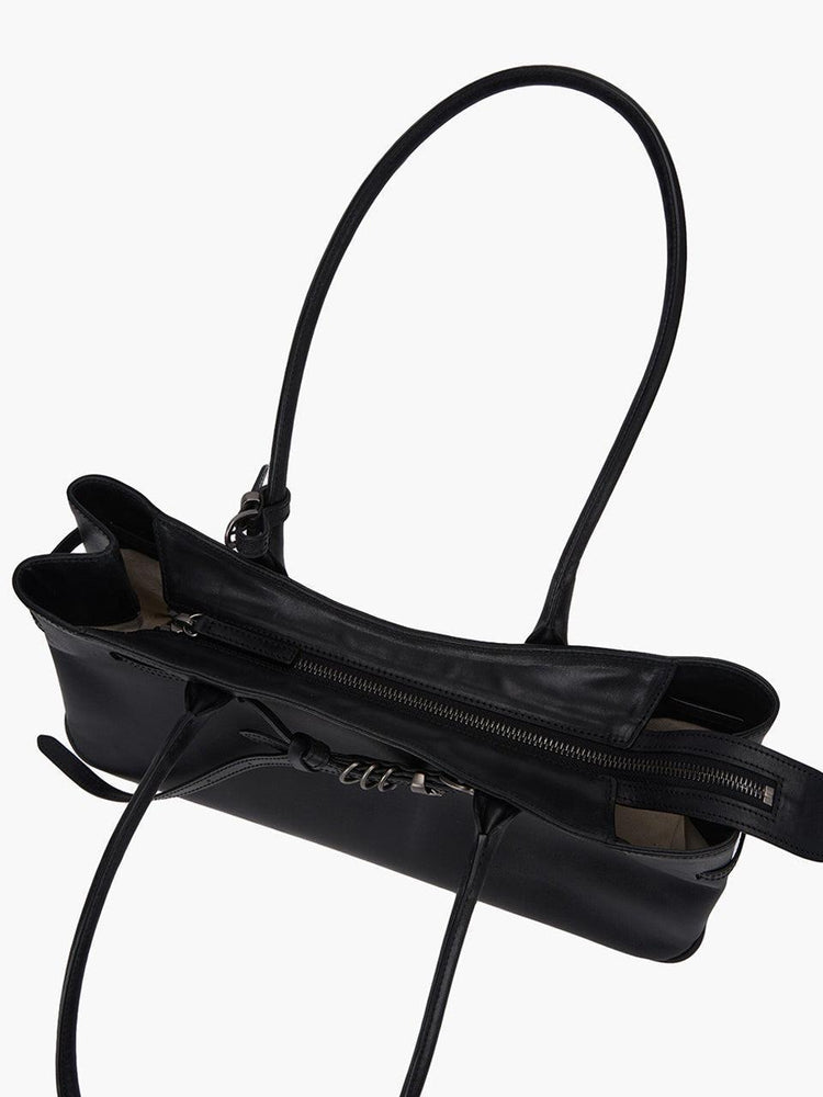 Margesherwood-Grandma used shoulder bag black pull up-dgallerystore