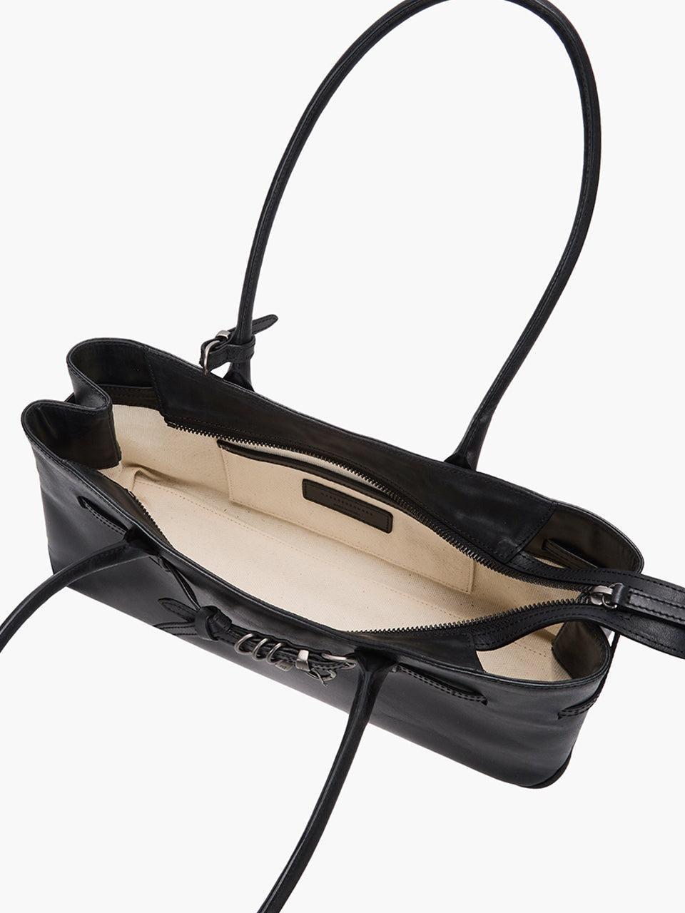 Margesherwood-Grandma used shoulder bag black pull up-dgallerystore