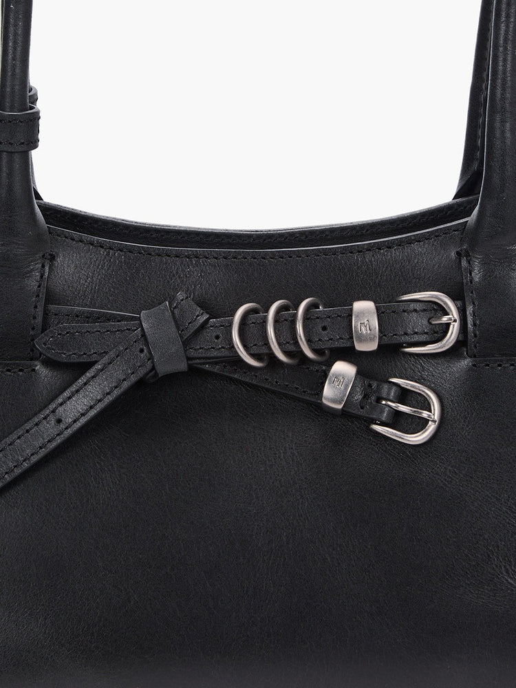 Margesherwood-Grandma used shoulder bag black pull up-dgallerystore