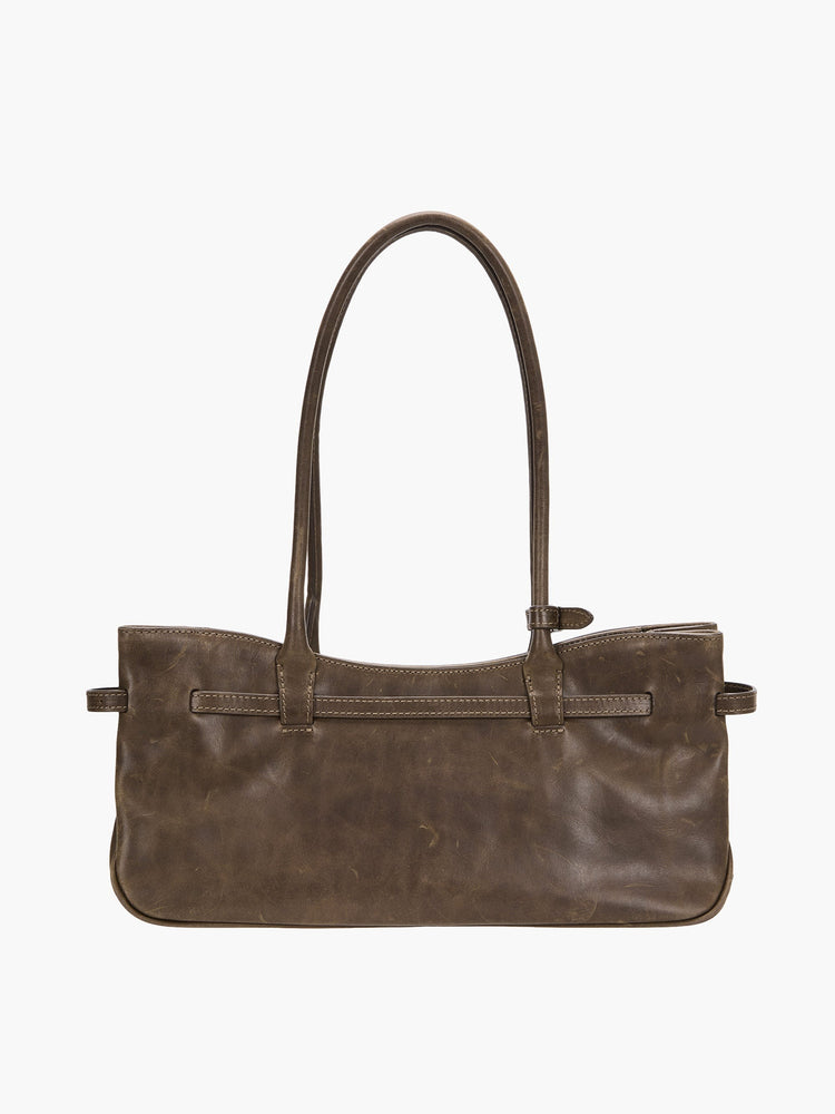 Margesherwood-Grandma used shoulder bag washed brown pull up-dgallerystore