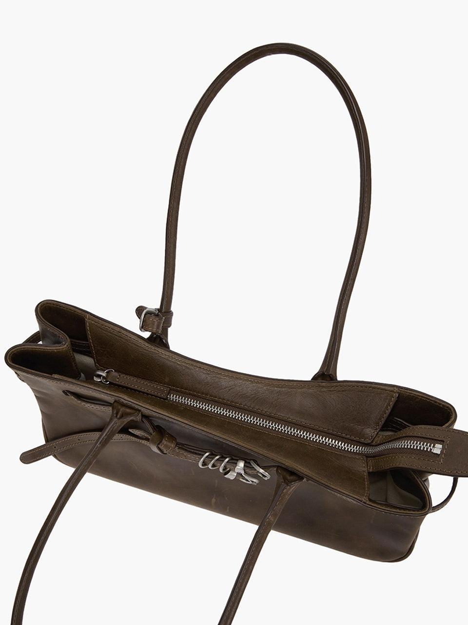 Margesherwood-Grandma used shoulder bag washed brown pull up-dgallerystore