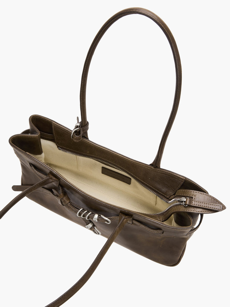 Margesherwood-Grandma used shoulder bag washed brown pull up-dgallerystore