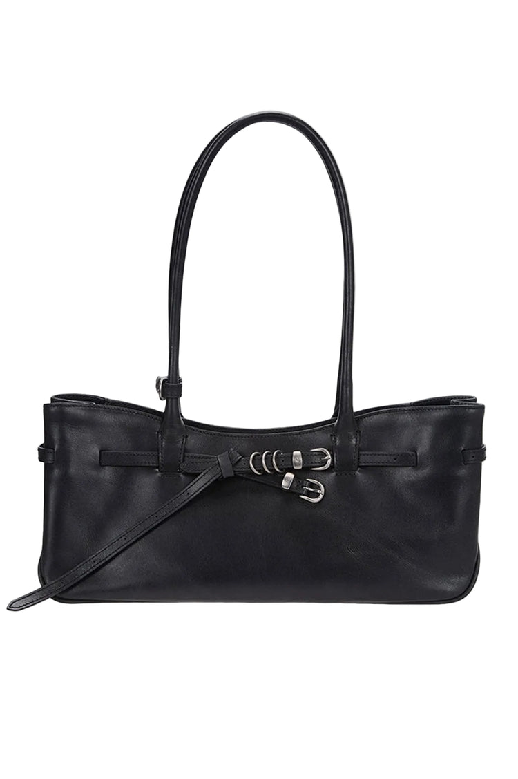 Margesherwood-Grandma used shoulder bag_black pull up-dgallerystore