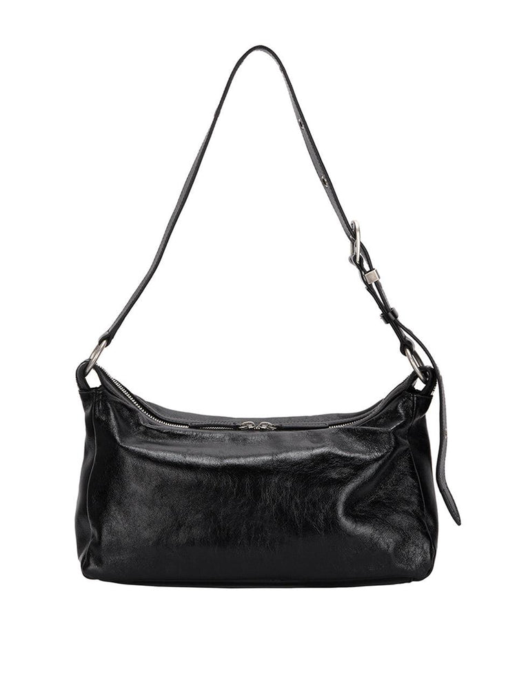 Margesherwood-OUTPOCKET HOBO black glossy plain-EE047345-dgallerystore