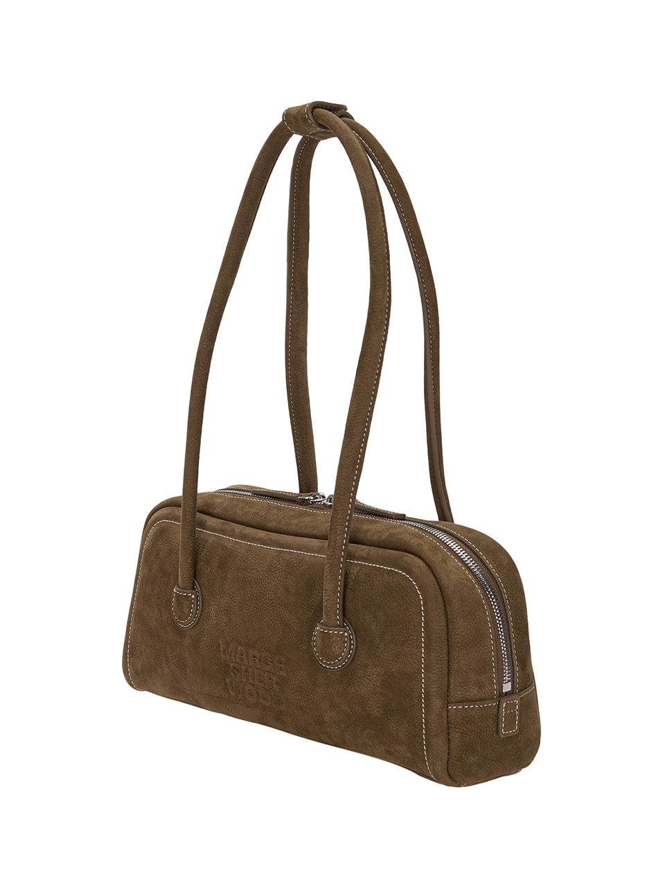 Margesherwood-SOFT BAGUETTE BAG chestnut nubuck-EE047656-dgallerystore