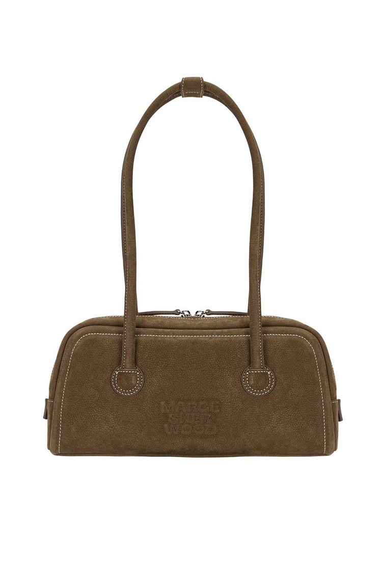 Margesherwood-SOFT BAGUETTE BAG chestnut nubuck-EE047656-dgallerystore