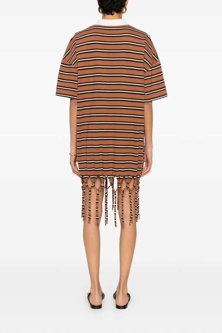 Nanushka-Benigna Fringed Polo Neck Dress-dgallerystore