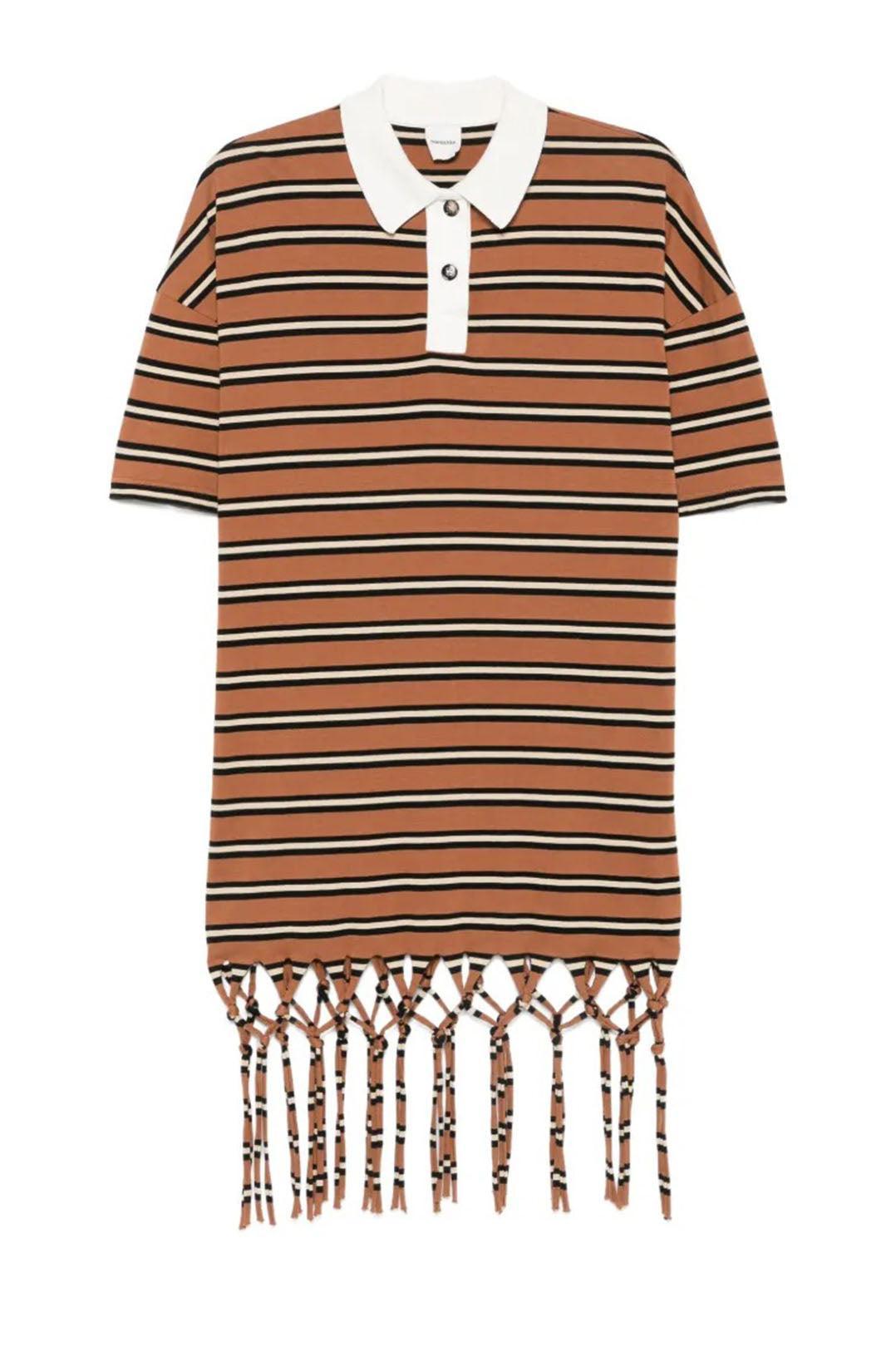 Nanushka-Benigna Fringed Polo Neck Dress-dgallerystore