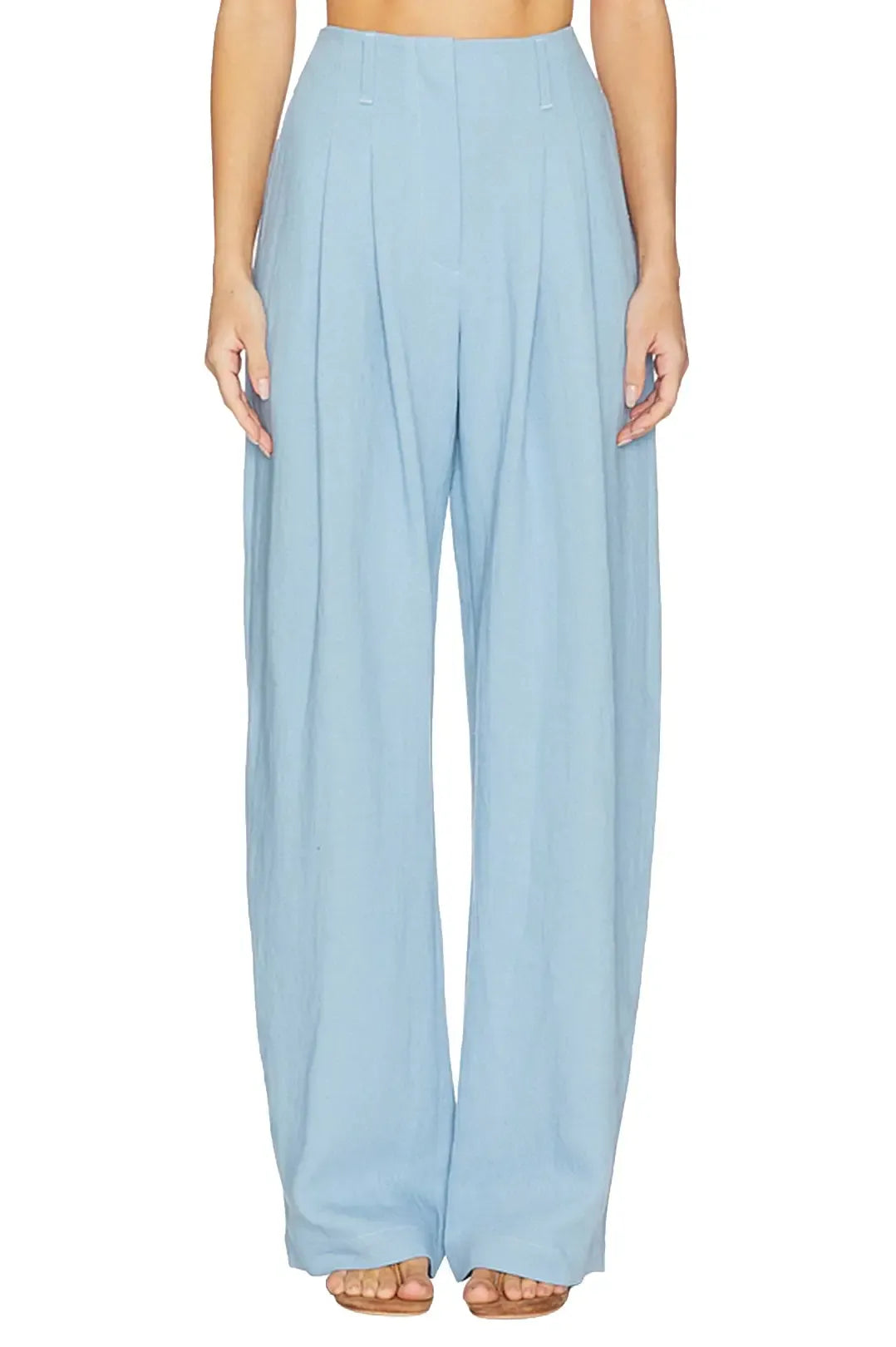 Nanushka-Hettie Linen Viscose Barrel Leg Pants-dgallerystore