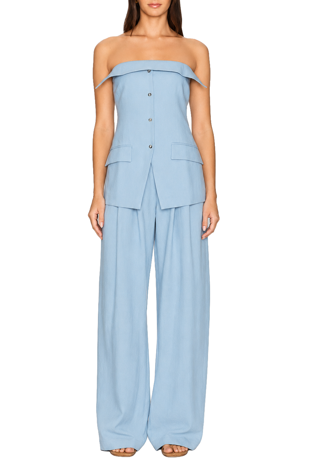 Nanushka-Hettie Linen Viscose Barrel Leg Pants-dgallerystore