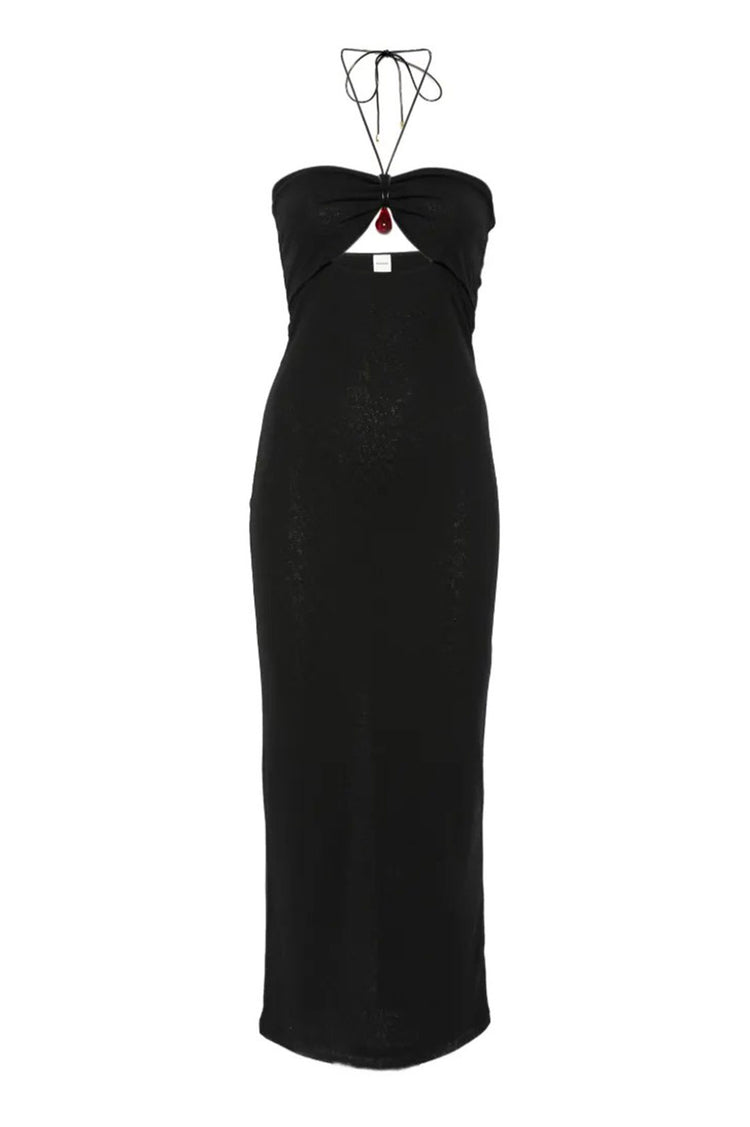 Nanushka-Nanushka halterneck cut out detail midi dress-dgallerystore