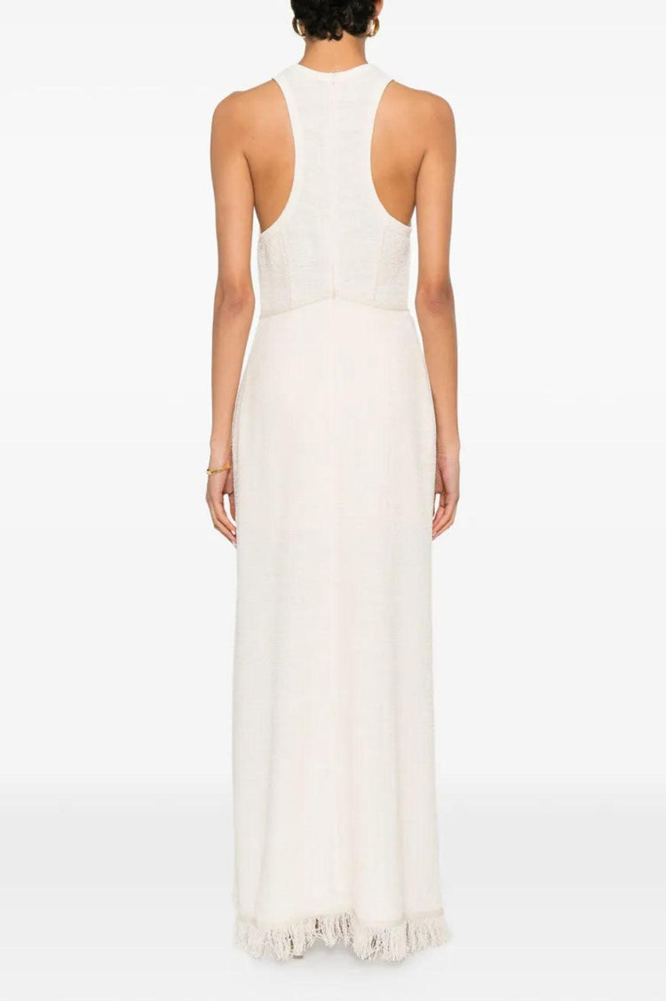 Nanushka-Rayen Mid-Length Dress in Ivory-dgallerystore