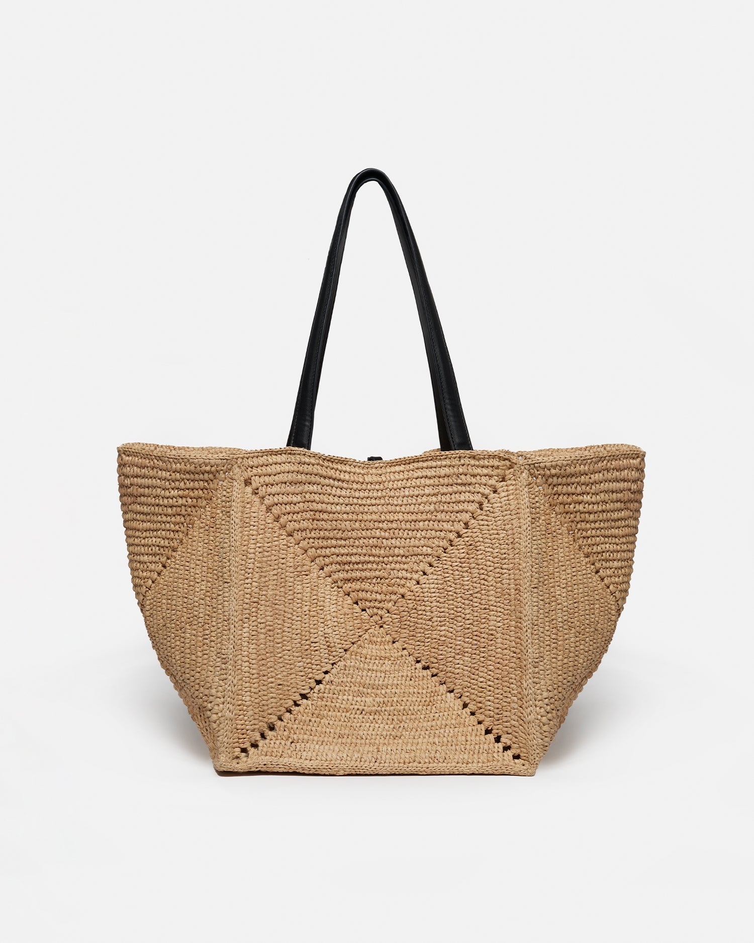 Nanushka-THE ORIGAMI TOTE NATURAL/BLACK-dgallerystore