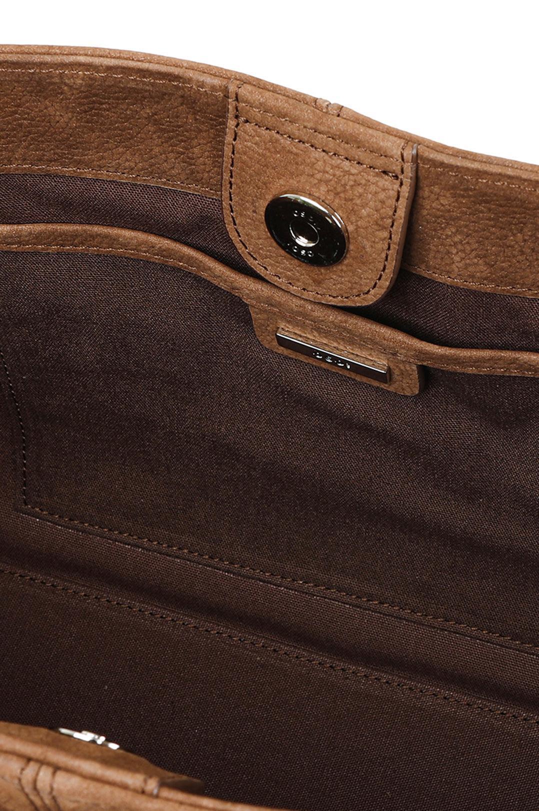Osoi-Shoulder Brocle in Nubuck Brown-dgallerystore