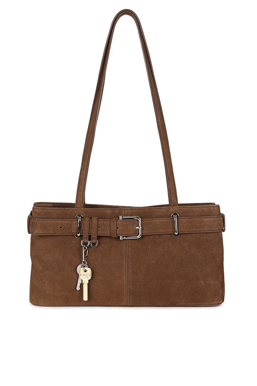 Osoi-Shoulder Brocle in Nubuck Brown-dgallerystore