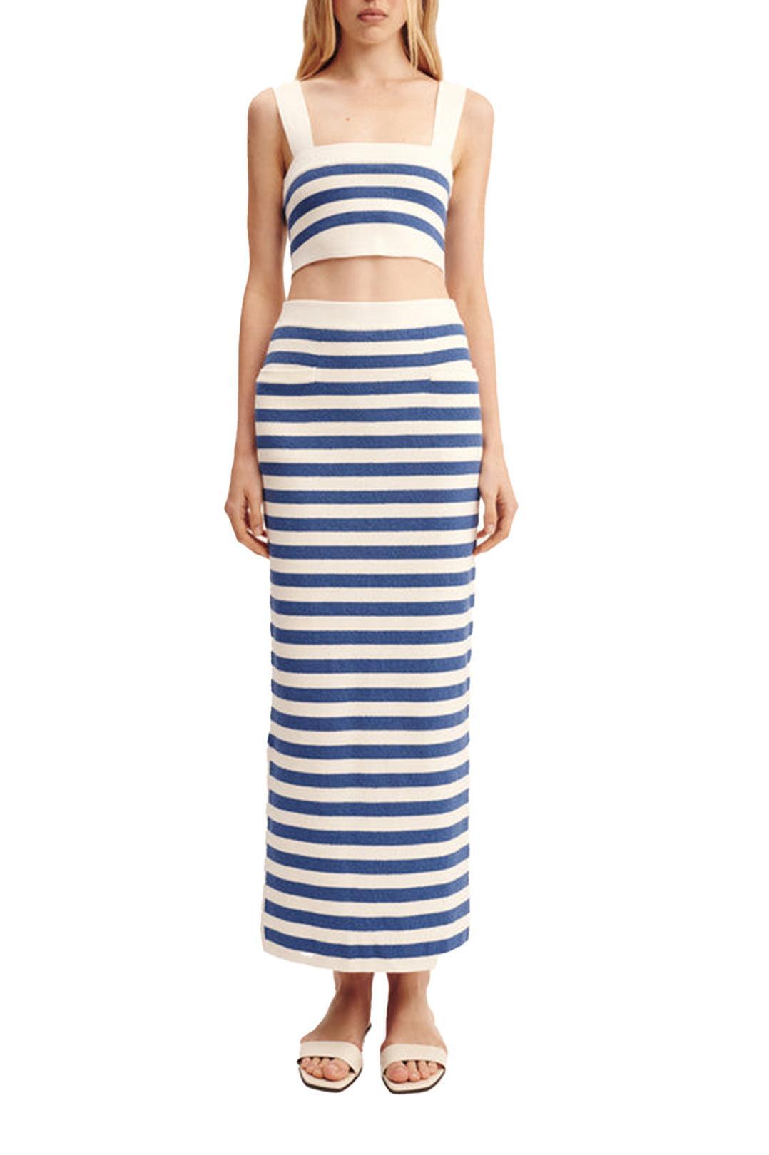 Posse-Ari Top - Blue Stripe-dgallerystore