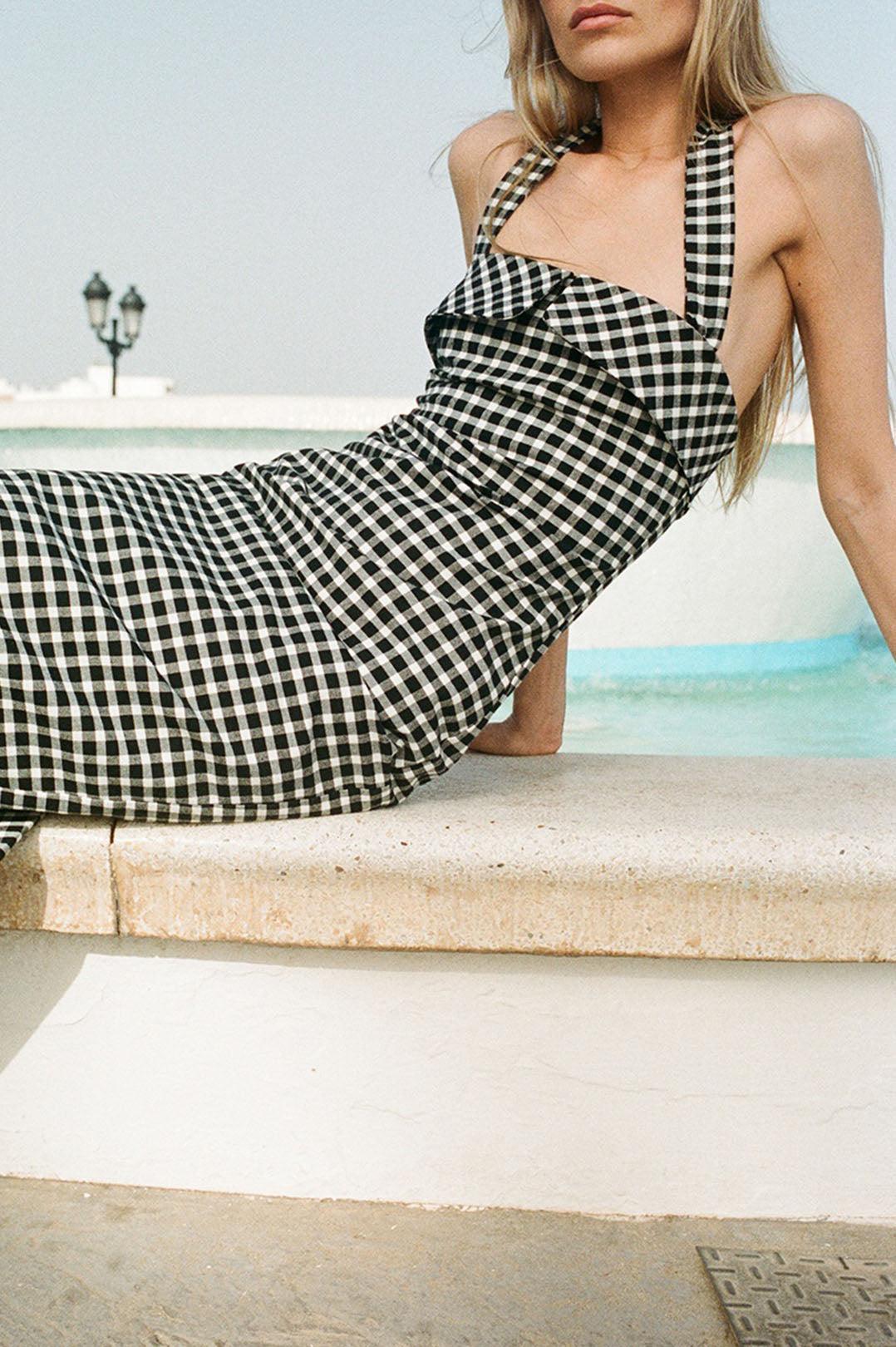Posse-Chiara dress black white-dgallerystore