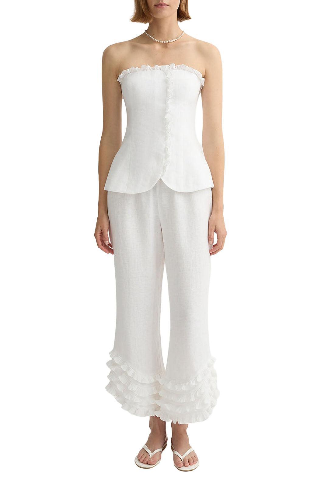 Posse-Florence strapless top ivory-dgallerystore
