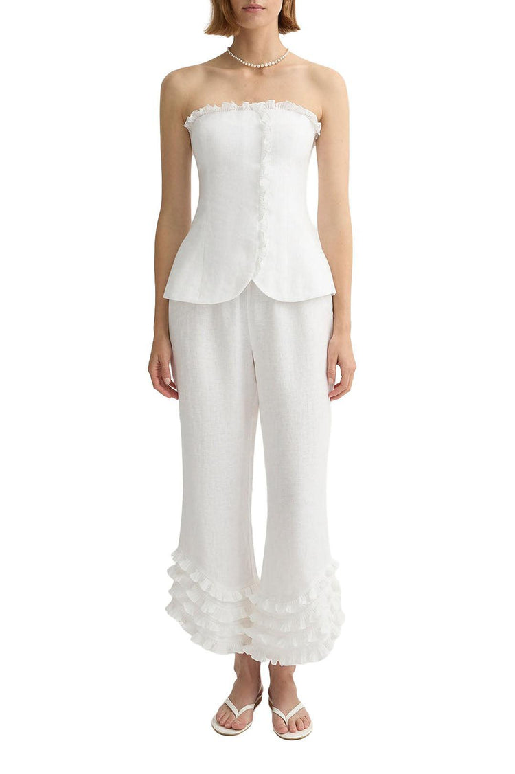 Posse-Florence strapless top ivory-dgallerystore