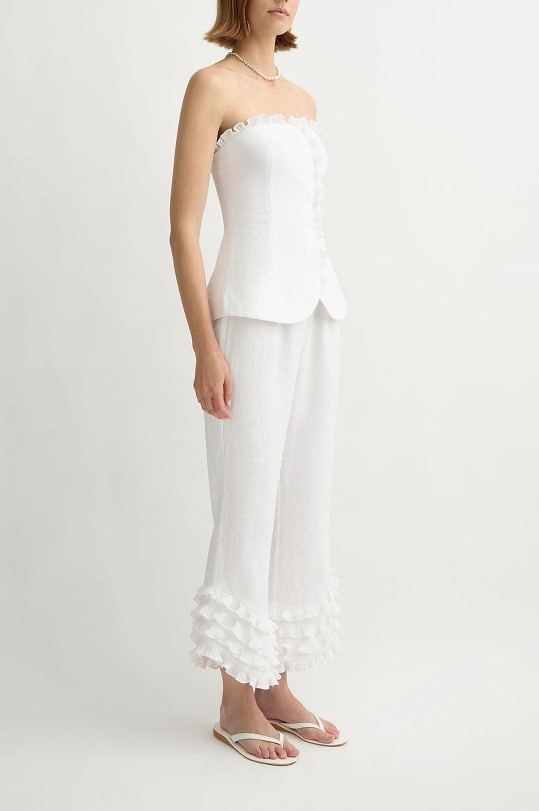 Posse-Florence strapless top ivory-dgallerystore