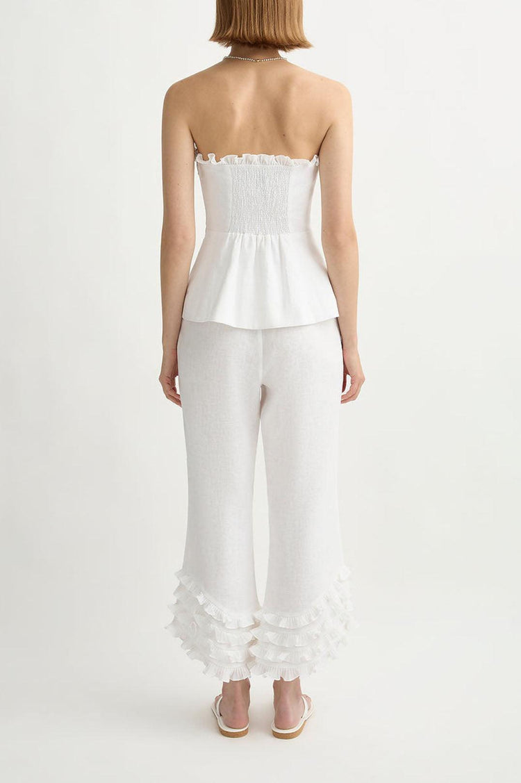 Posse-Florence strapless top ivory-dgallerystore