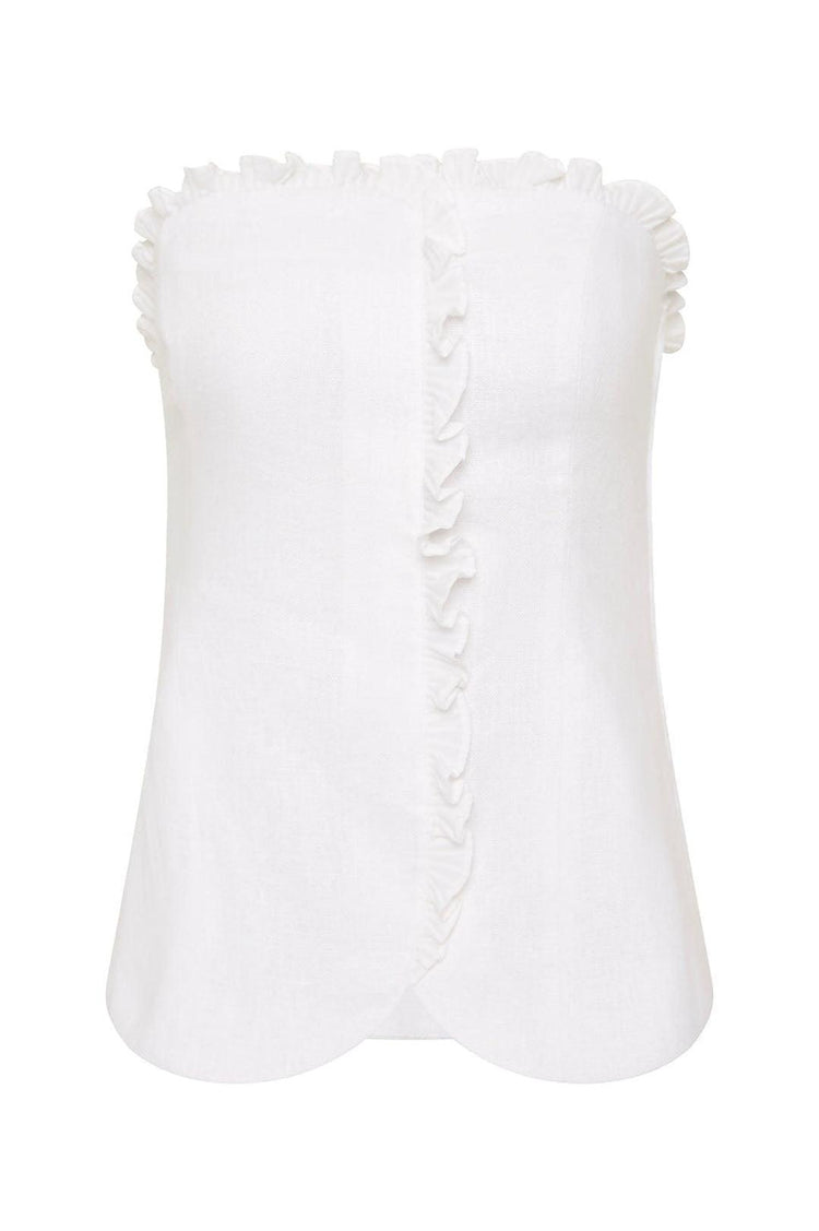 Posse-Florence strapless top ivory-dgallerystore