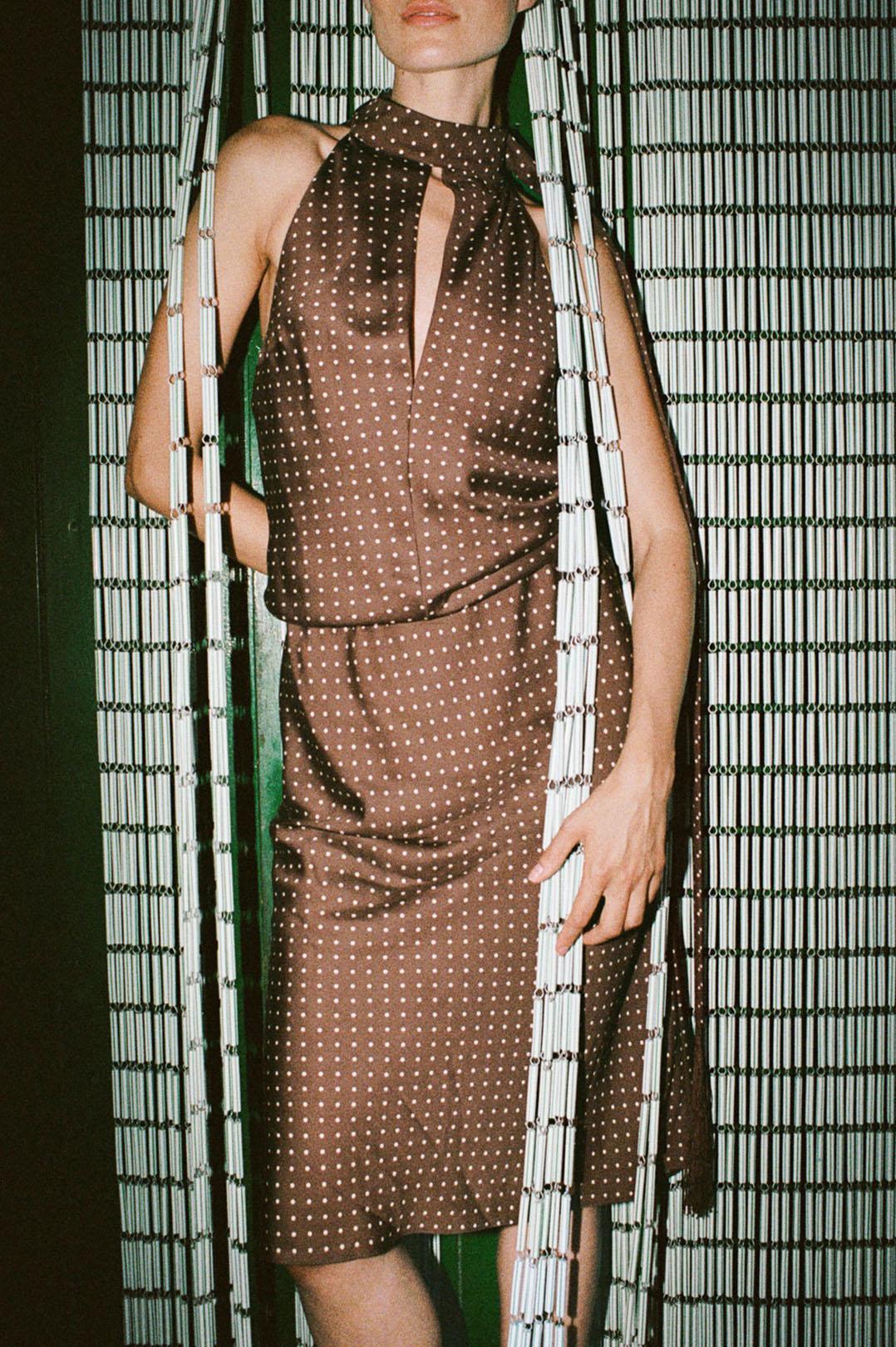 Posse-Phoebe dress choc vanilla-dgallerystore
