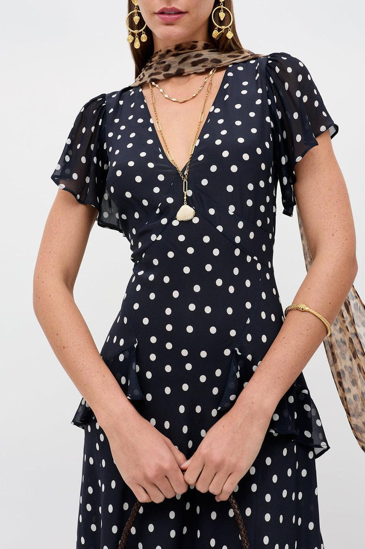 Rixo-Evie Silk Midi Dress-dgallerystore