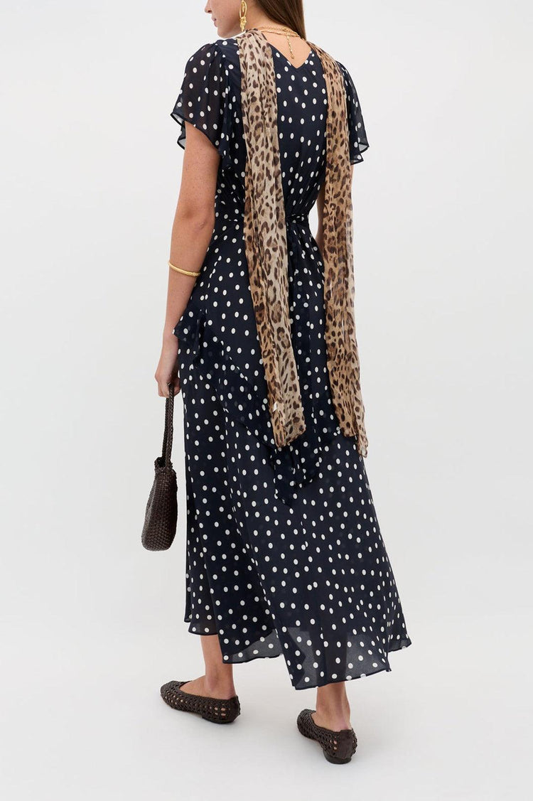 Rixo-Evie Silk Midi Dress-dgallerystore