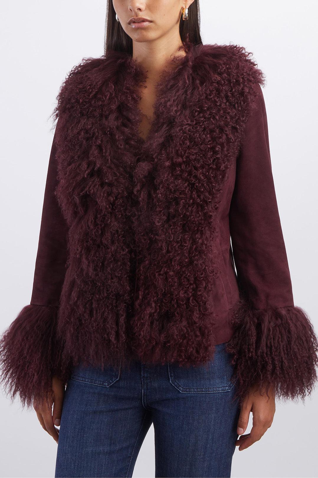 Rixo-Sammy Maroon Suede Jacket-dgallerystore