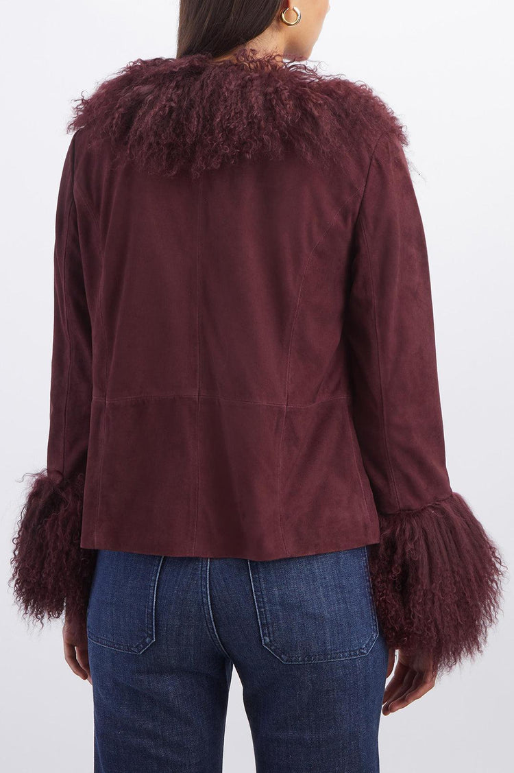 Rixo-Sammy Maroon Suede Jacket-dgallerystore