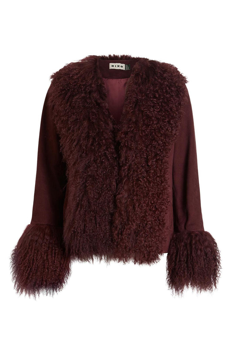 Rixo-Sammy Maroon Suede Jacket-dgallerystore
