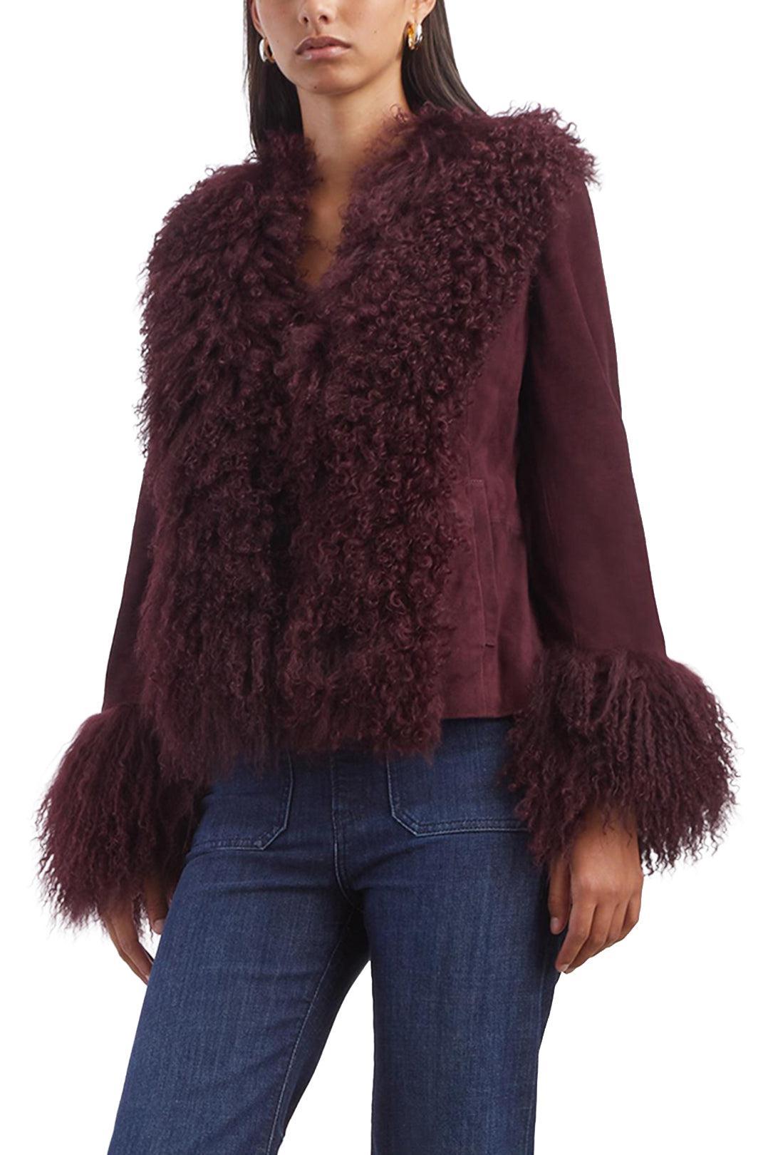 Rixo-Sammy Maroon Suede Jacket-dgallerystore