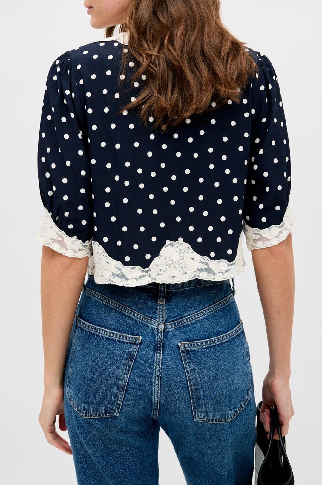 Rixo-Ursula top layla dot navy-dgallerystore