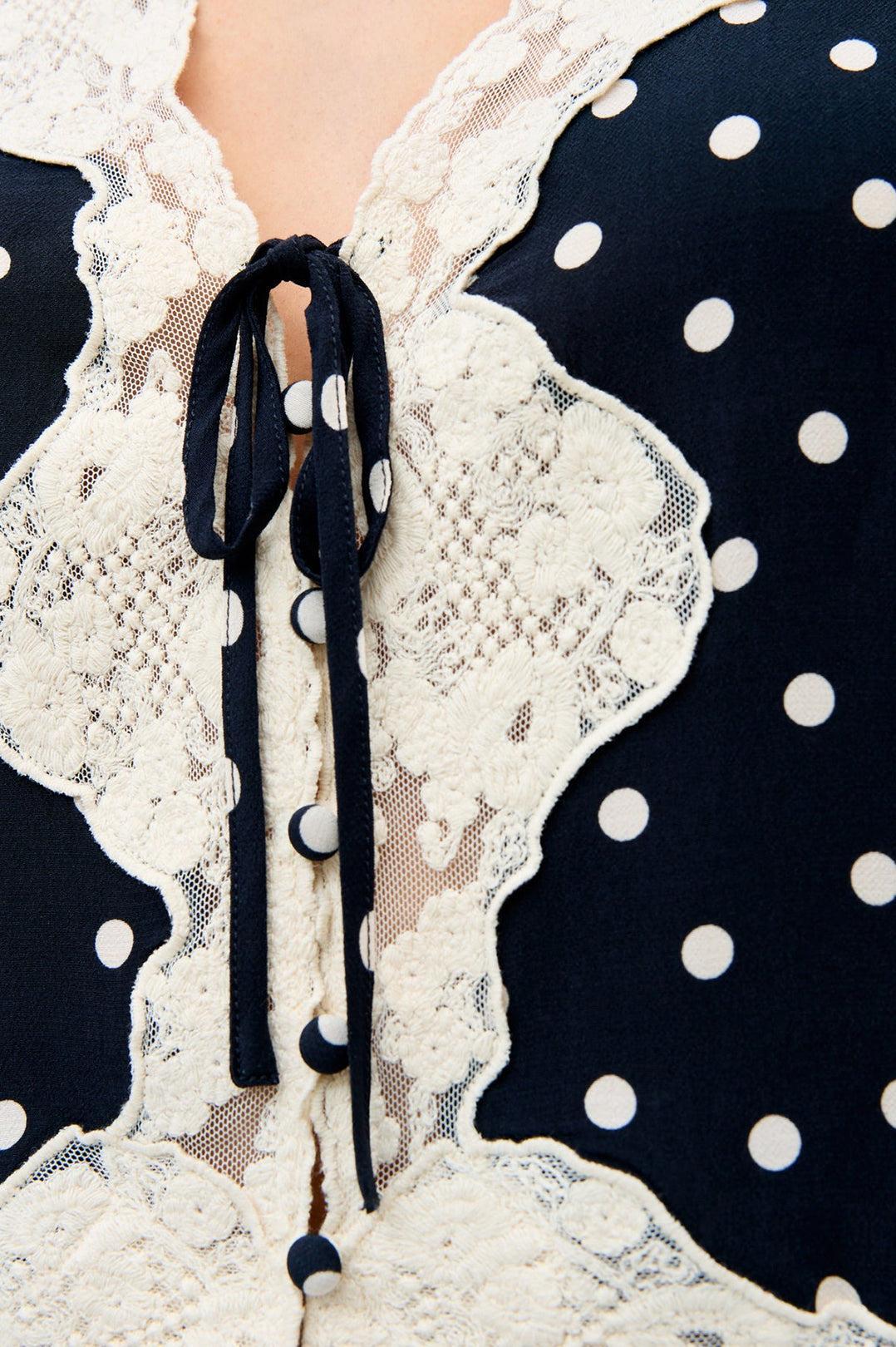 Rixo-Ursula top layla dot navy-dgallerystore