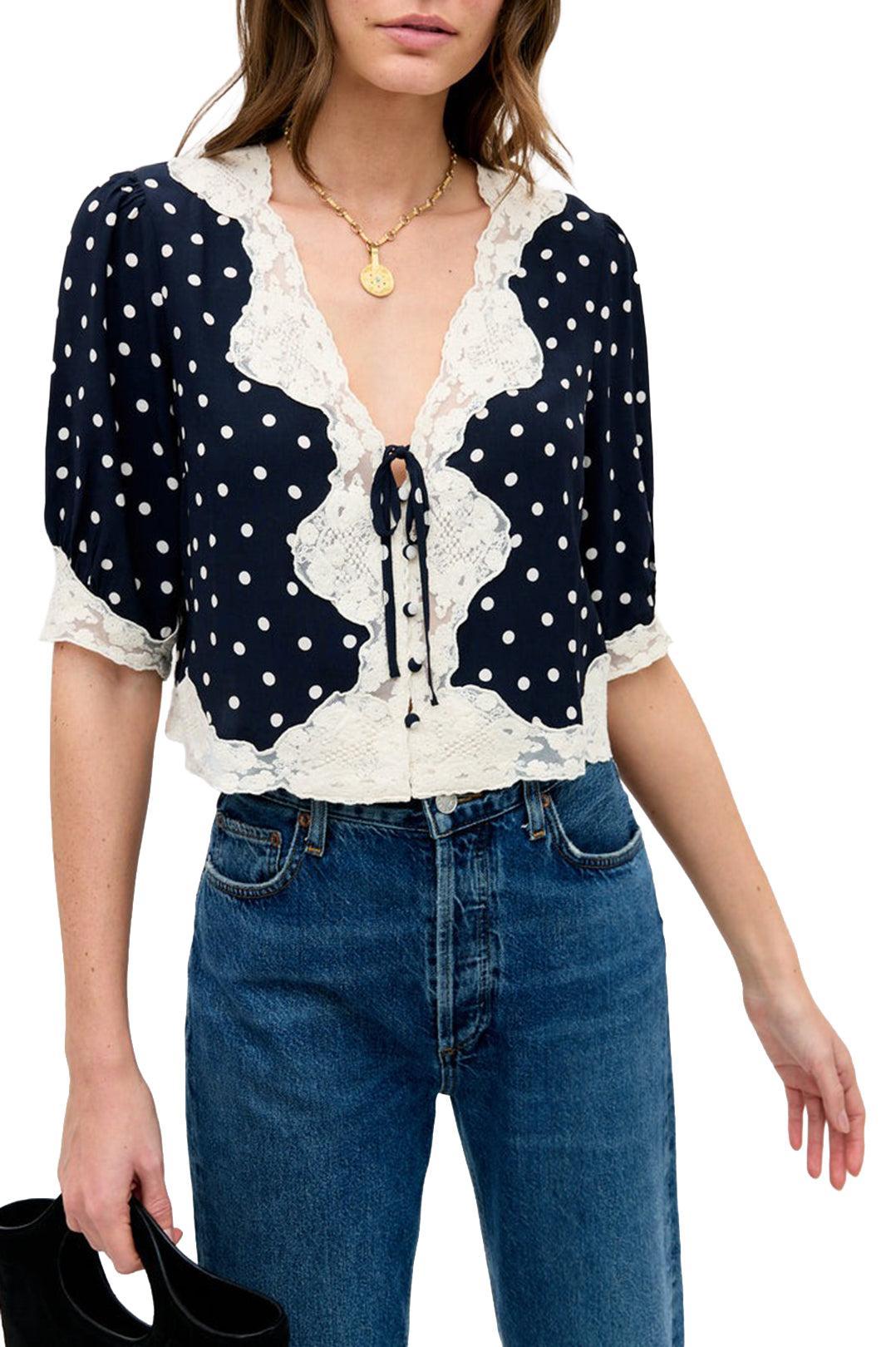 Rixo-Ursula top layla dot navy-dgallerystore