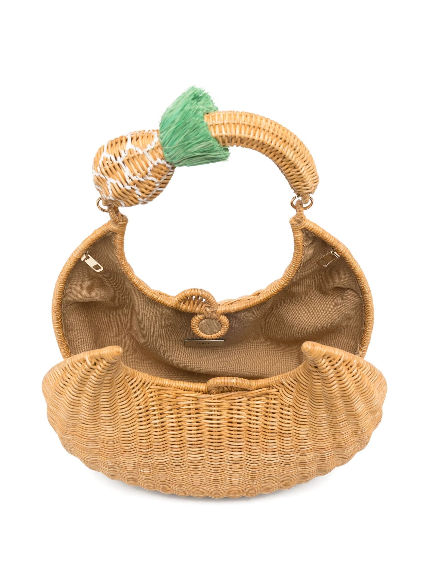 Serpui-Serpui pineapple embellished woven clutch bag 316646-dgallerystore