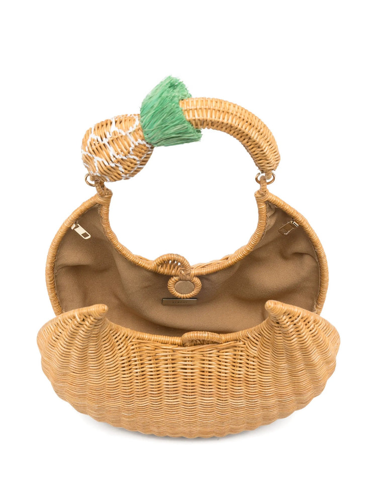 Serpui-Serpui pineapple embellished woven clutch bag 316646-dgallerystore