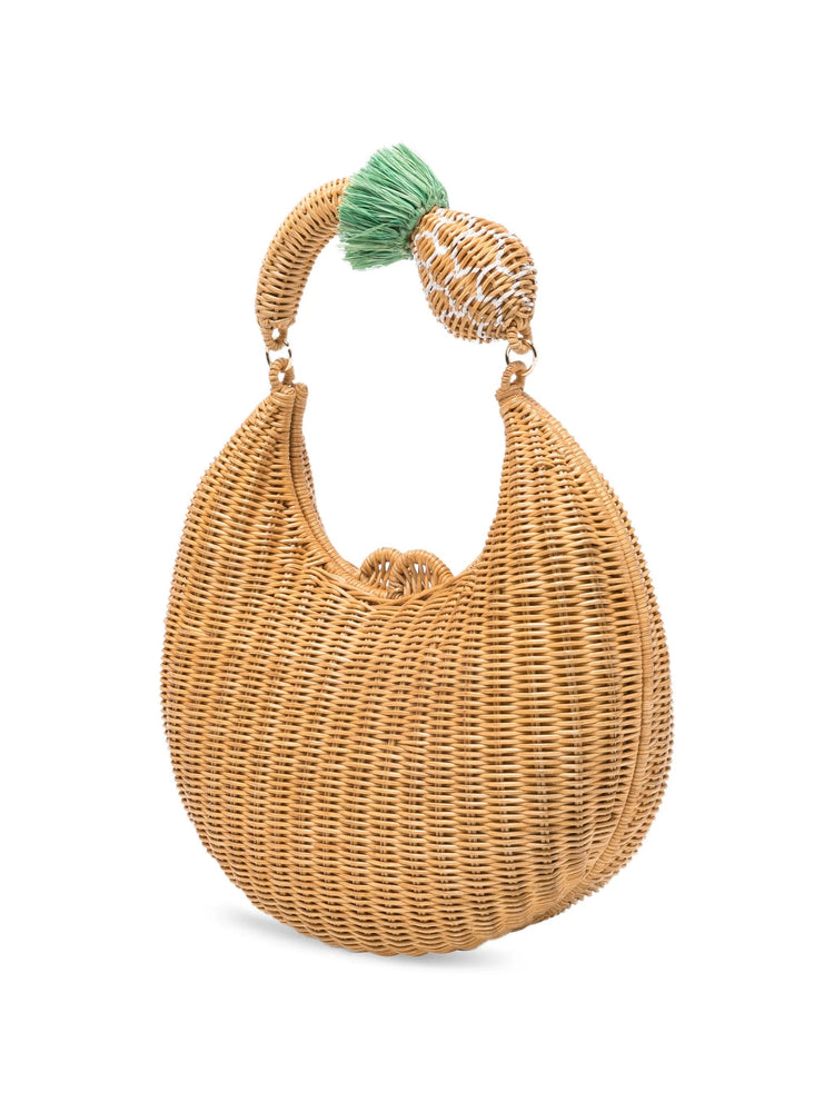 Serpui-Serpui pineapple embellished woven clutch bag 316646-dgallerystore