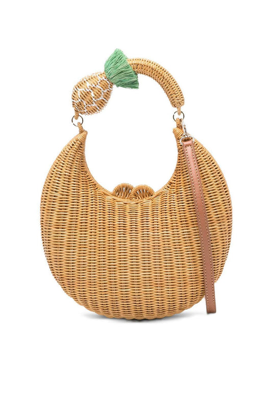 Serpui-Serpui pineapple embellished woven clutch bag-dgallerystore