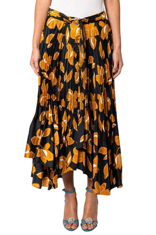 Simkhai-Floral ruffled long skirt-422-3015-M-dgallerystore