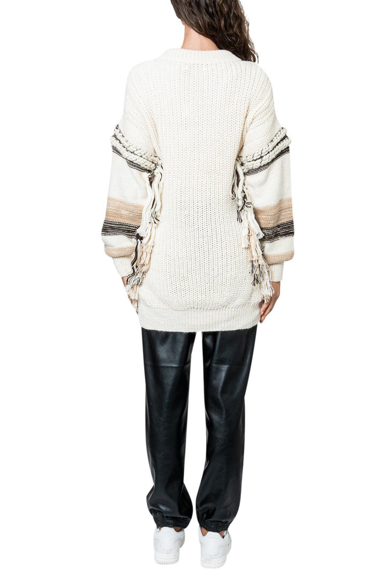 Simkhai-Knit wool fringed cardigan-dgallerystore