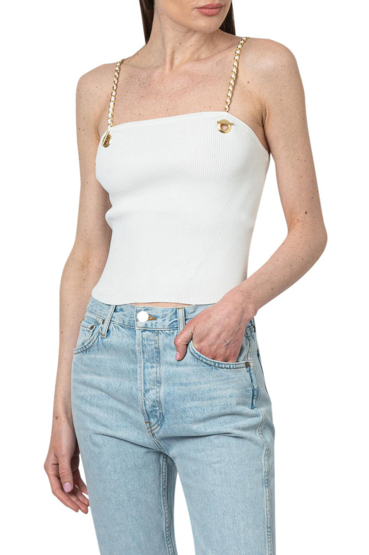 Simkhai-Ribbed chain strap top-dgallerystore
