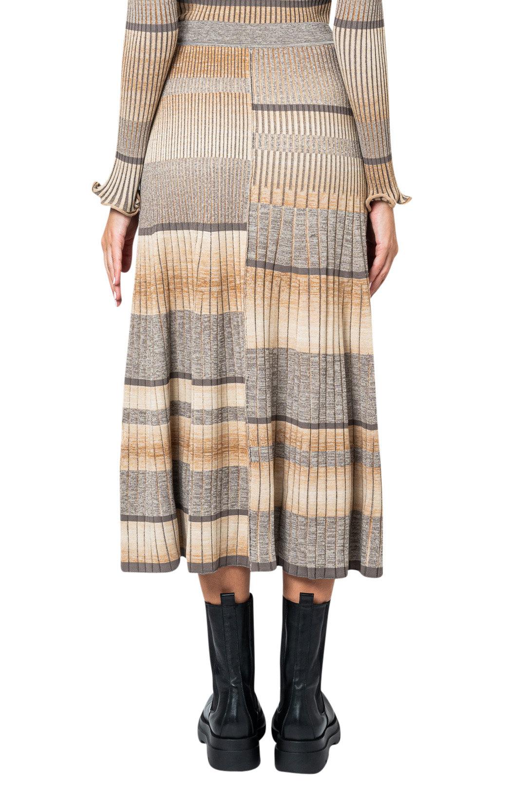 Simkhai-Ribbed striped midi skirt-421-3007-K-dgallerystore
