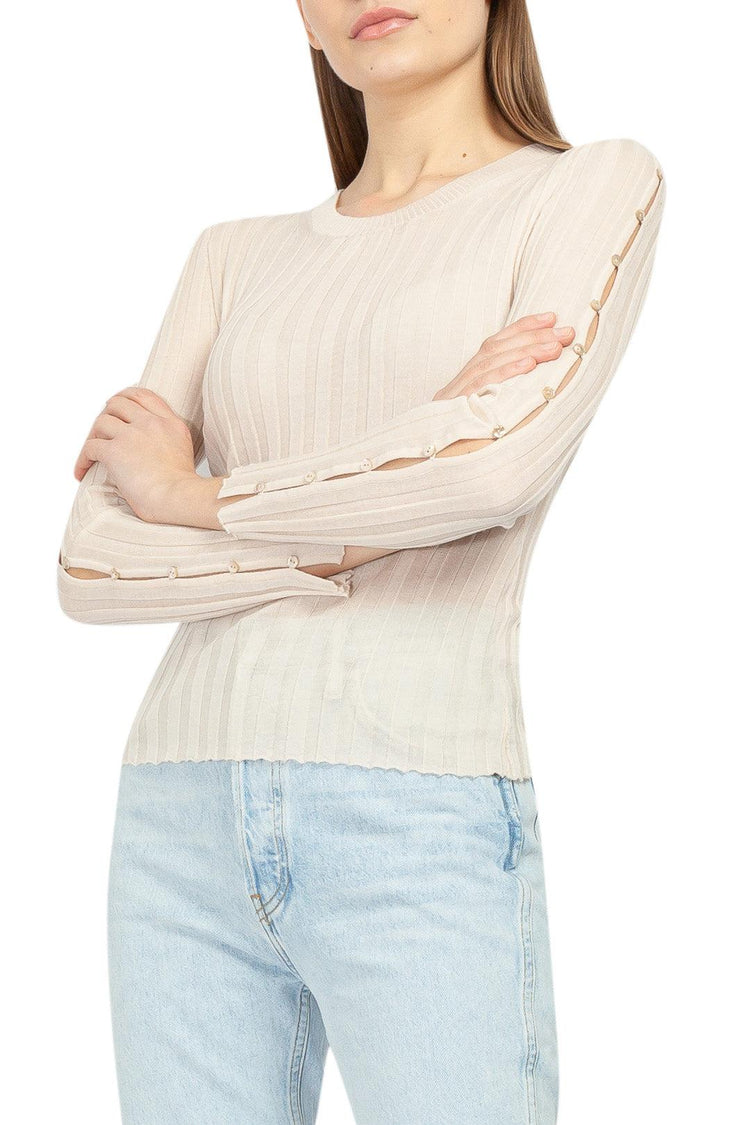 Simkhai-Ribbed sweater with cut-out detail-dgallerystore