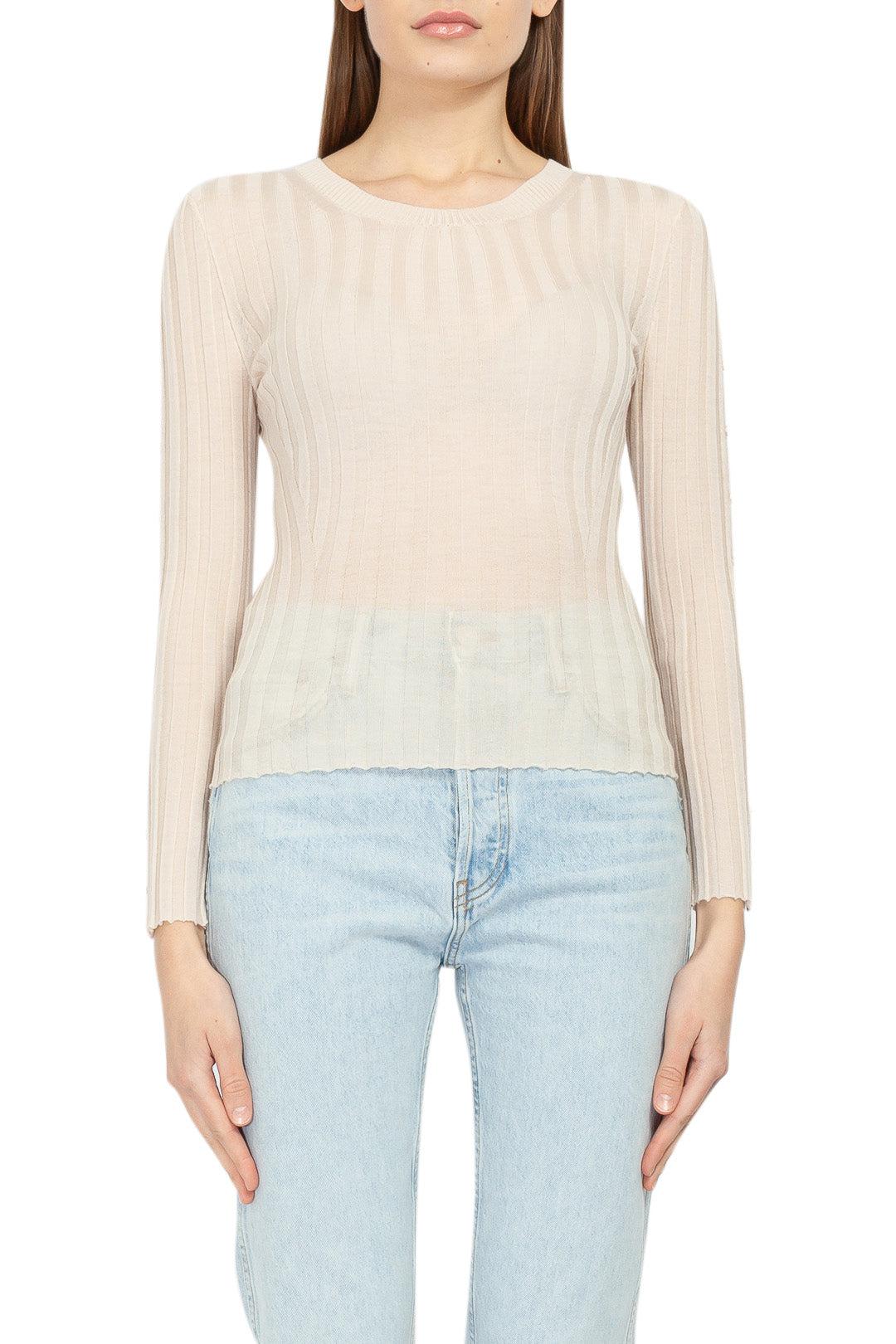 Simkhai-Ribbed sweater with cut-out detail-dgallerystore